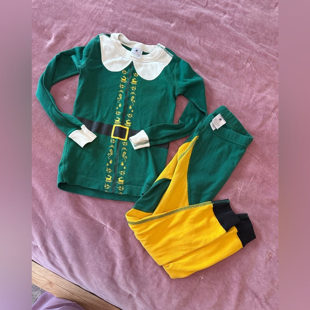 Kids Hanna Andersson Christmas Elf Pajama Set -GUC